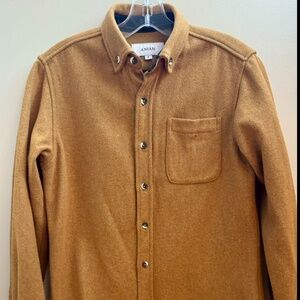 Anian Rare Golden Wool Melton Button down